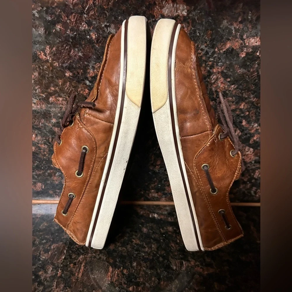 UGG Australia Boat Shoes Mens Brown Moc Toe Lace Up Leather size 10